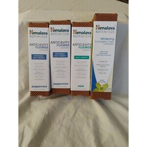 Himalya Toothpaste Lot Of 4 Different Varieties Multi Benefit 3 Kinds Peppermint